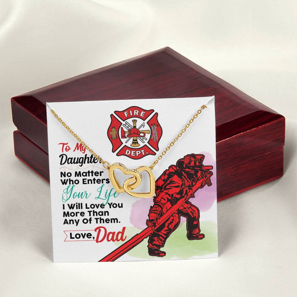 Firefighter'S Daughter - Interlocking Heart Necklace Interlocking Hearts Necklace
