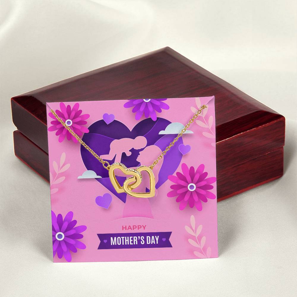 Happy Mother'S Day- Interlocking Heart Necklace Interlocking Hearts Necklace