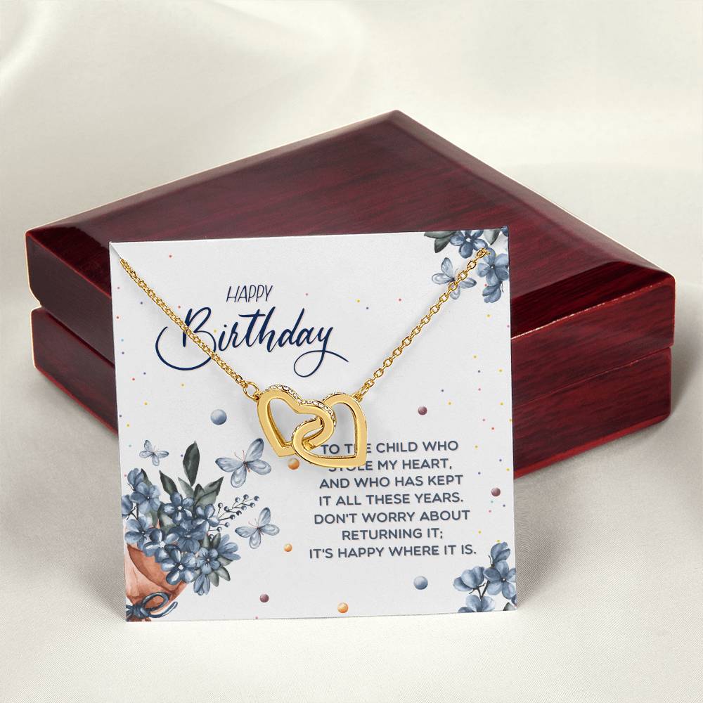Happy Birthdaydaughter Interlocking Hearts Necklace