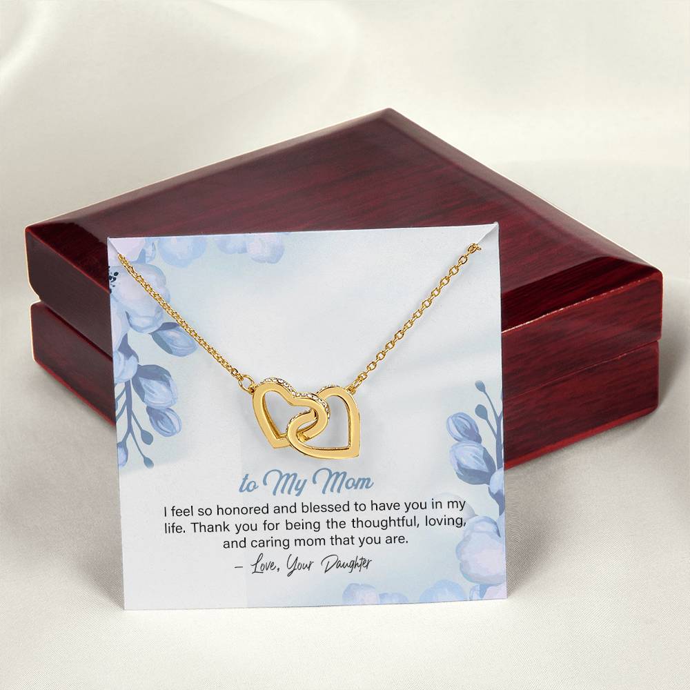 Amazing Gift For Your Mom Interlocking Hearts Necklace