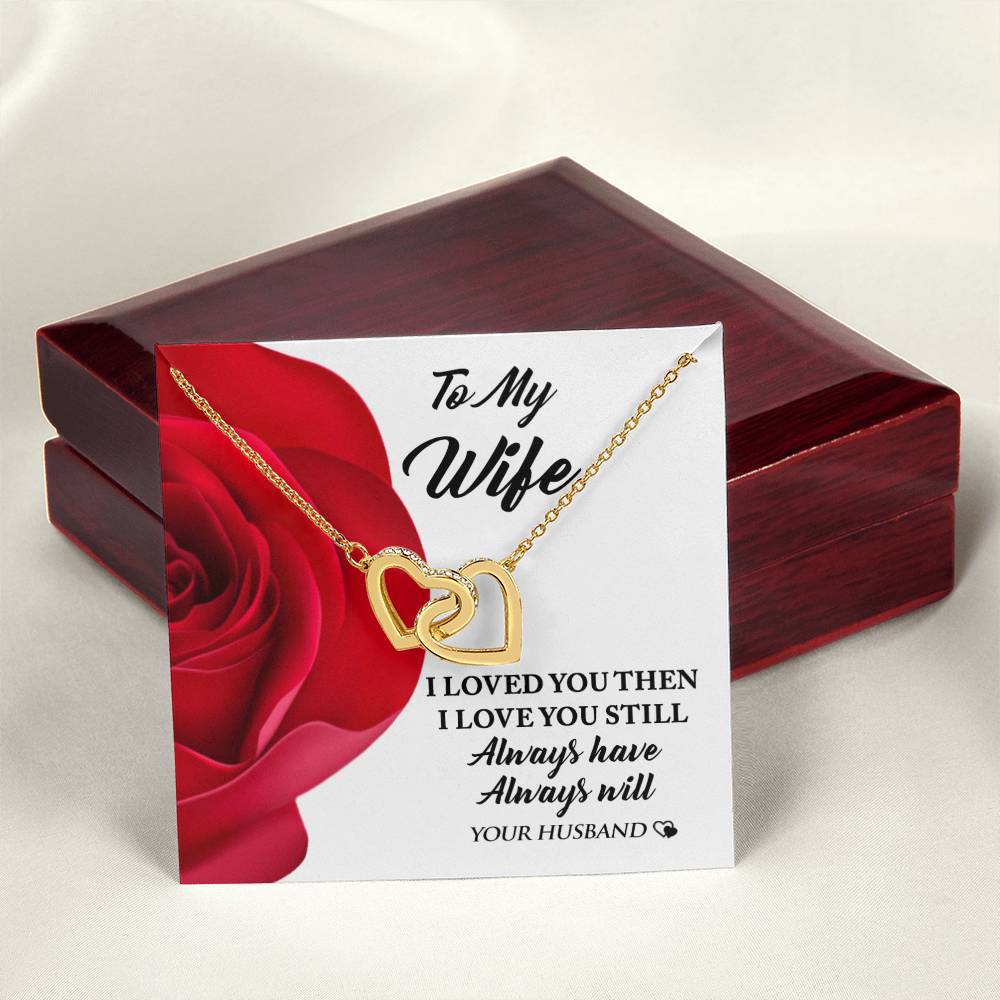 Perfect Valentine'S Day Gift For Your Wife! Interlocking Hearts Necklace
