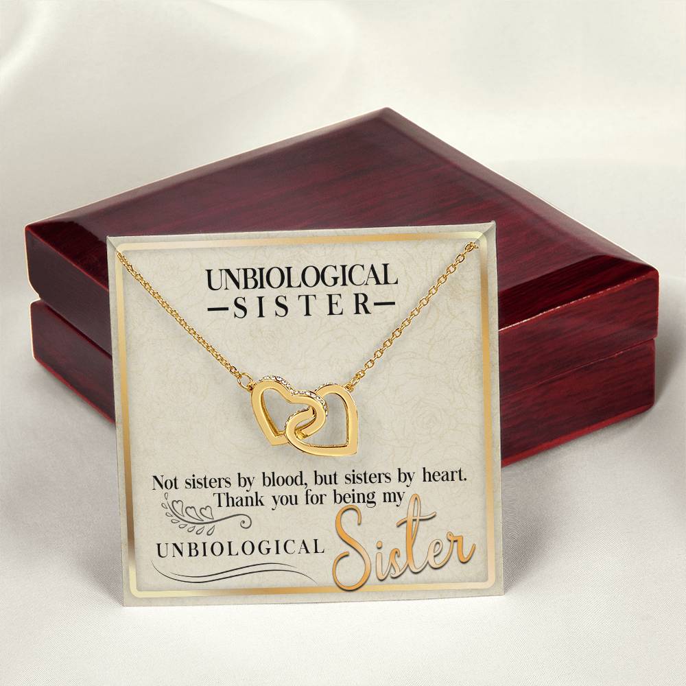 Unbiological Sisters Interlocking Hearts Necklace