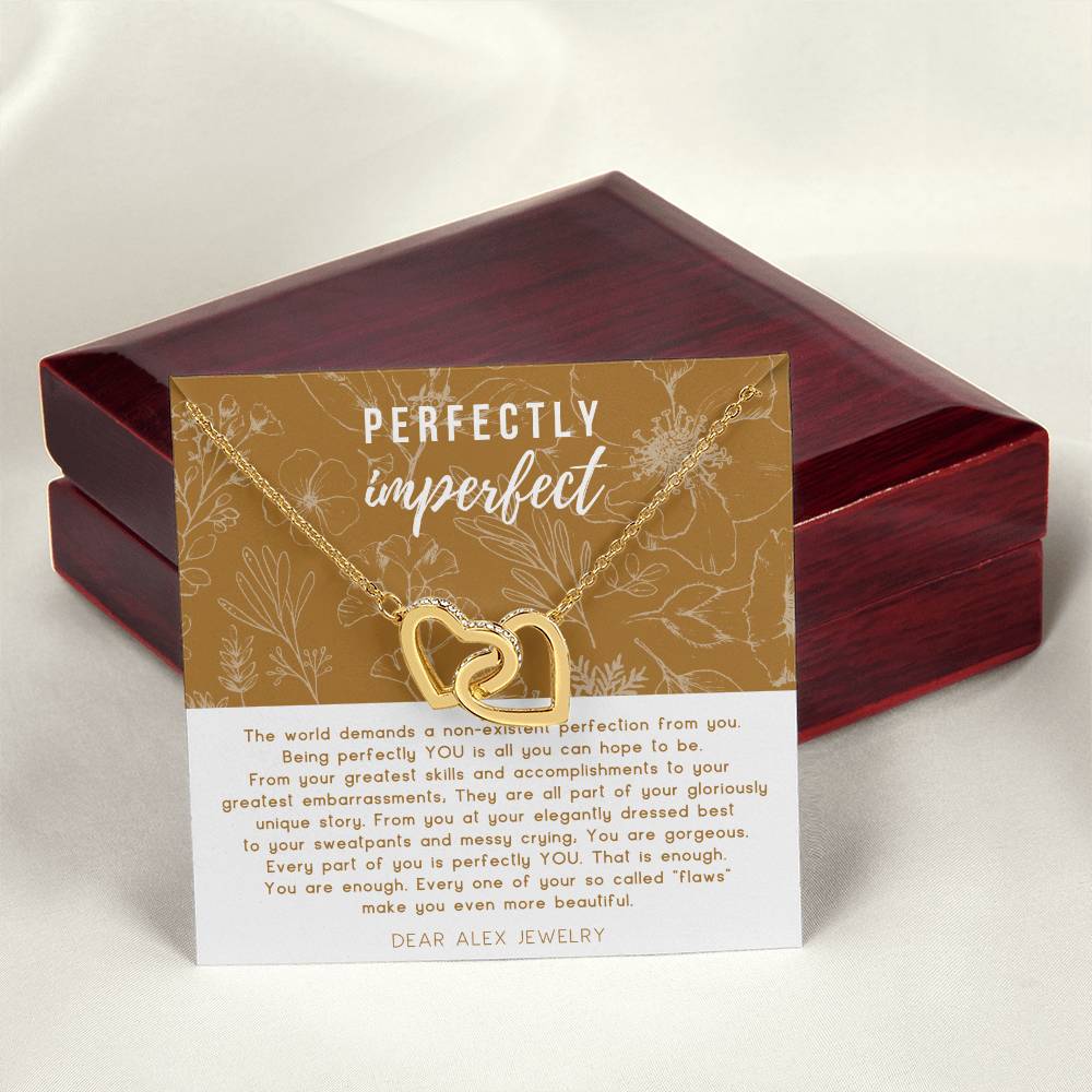 Perfectly Imperfect Hearts Necklace Interlocking Hearts Necklace