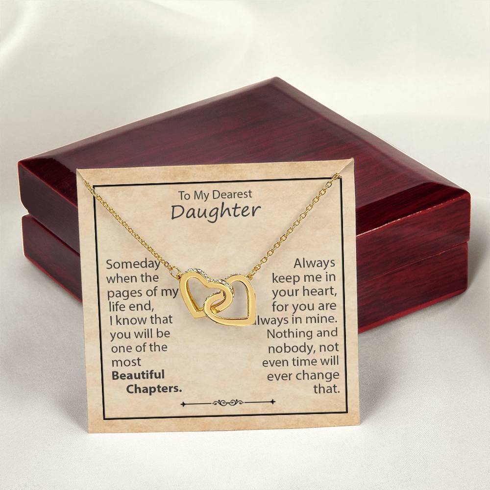 To My Dearest Mother Daughter Jewellery Interlocking Hearts Necklace