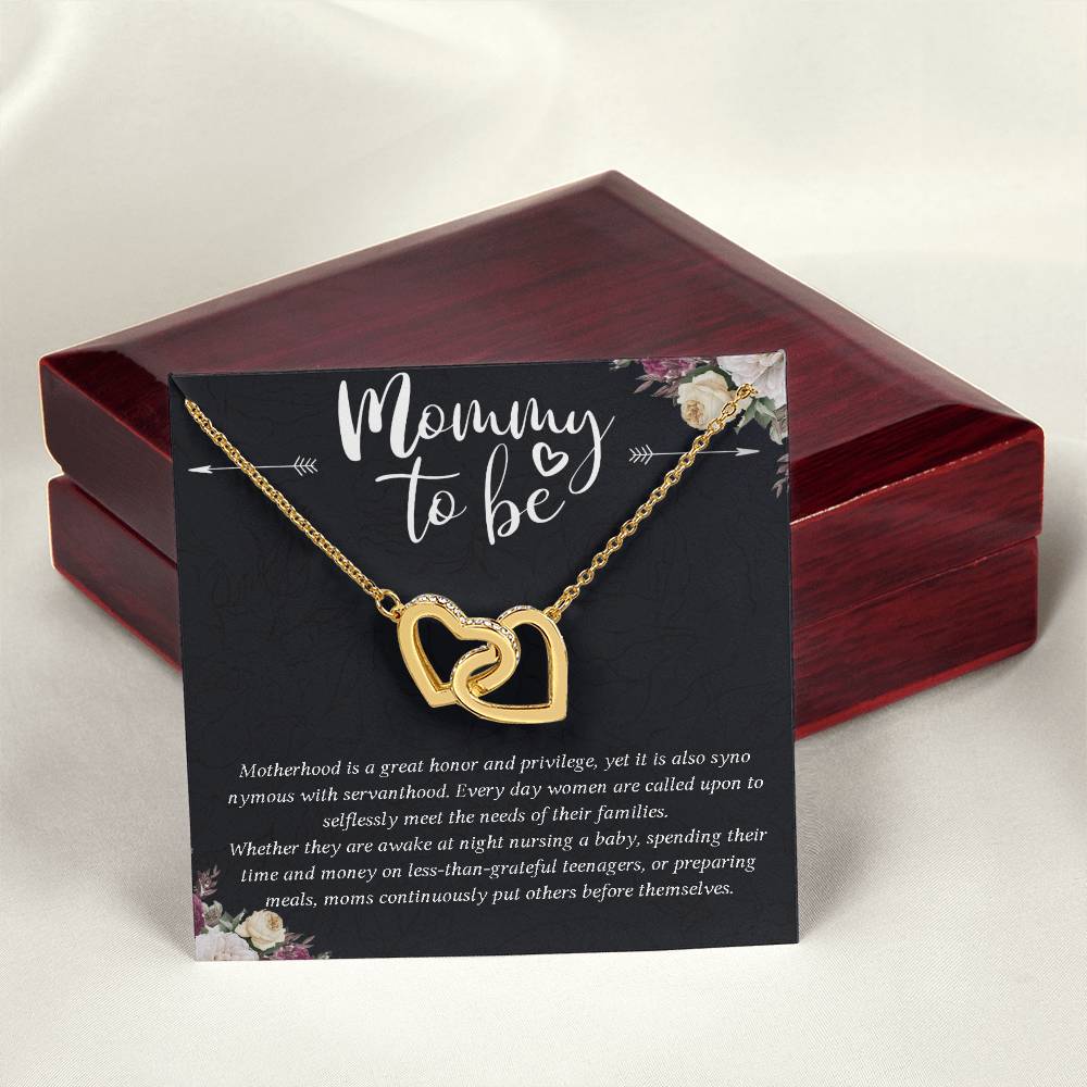 Mommy To Be Mother'S Day Mommy To Be Gift Pregnant Necklace Interlocking Hearts Necklace