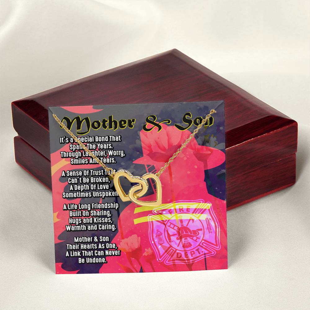 Gift For Mom- Interlocking Heart Necklace Interlocking Hearts Necklace