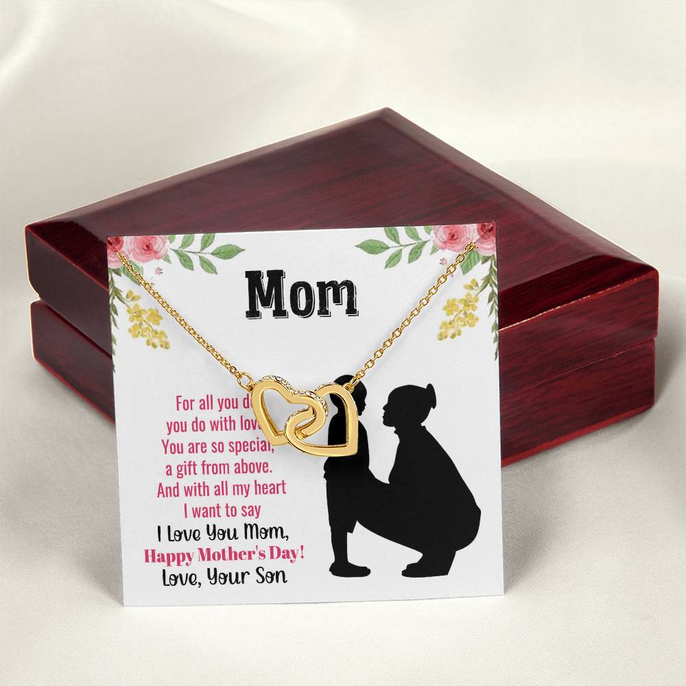 Mother'S Day Necklace Gift For Mom Mothers Day Gift To My Mom Necklace For Mom Mom'S Day Gift Mother Day Gift Set Interlocking Hearts Necklace