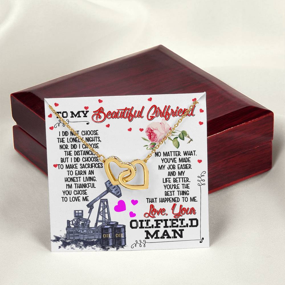 Oilfield Man'S Girlfriend - Interlocking Heart Necklace Interlocking Hearts Necklace