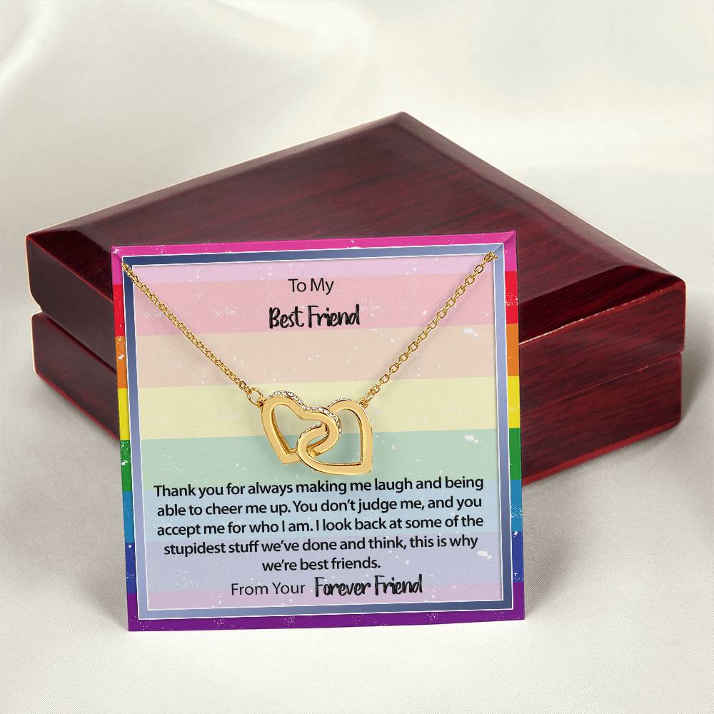 This Is Why We'Re Best Friend Necklace Interlocking Hearts Necklace