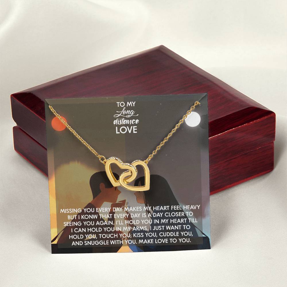 Interlocked Necklace For My Love Whom I Want To Hold Lifetime Interlocking Hearts Necklace