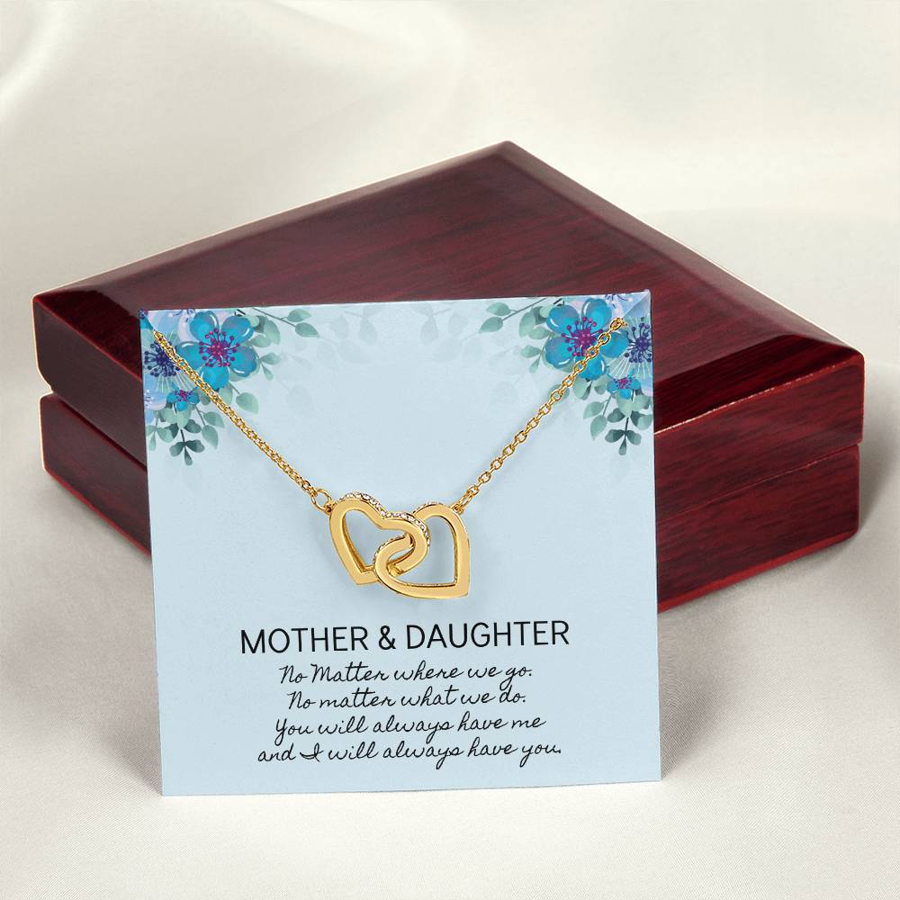 Mother And Daughter Sentimental Jewelry Necklace Gift For Mothers Day Gift For Daughter Birthday Presents For Mom Birthday Interlocking Hearts Necklace