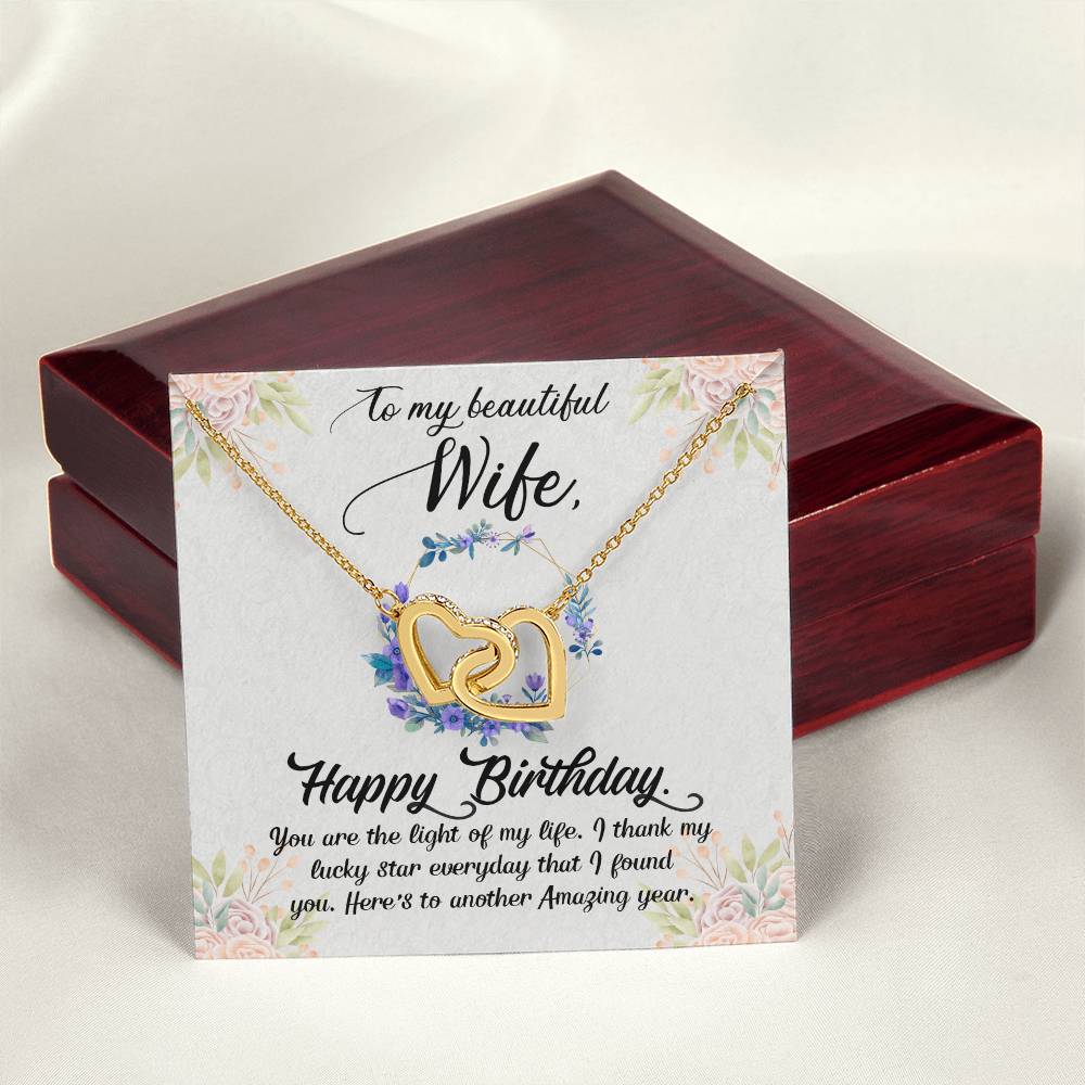 Birthday Gift For Her - Light Of My Life Necklace Interlocking Hearts Necklace