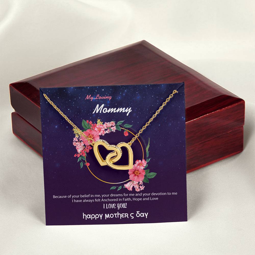 To My Mom Interlocking Hearts Necklace