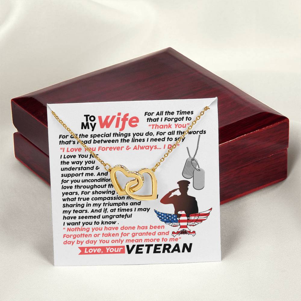Veteran'S Wife - Interlocking Heart Necklace Interlocking Hearts Necklace