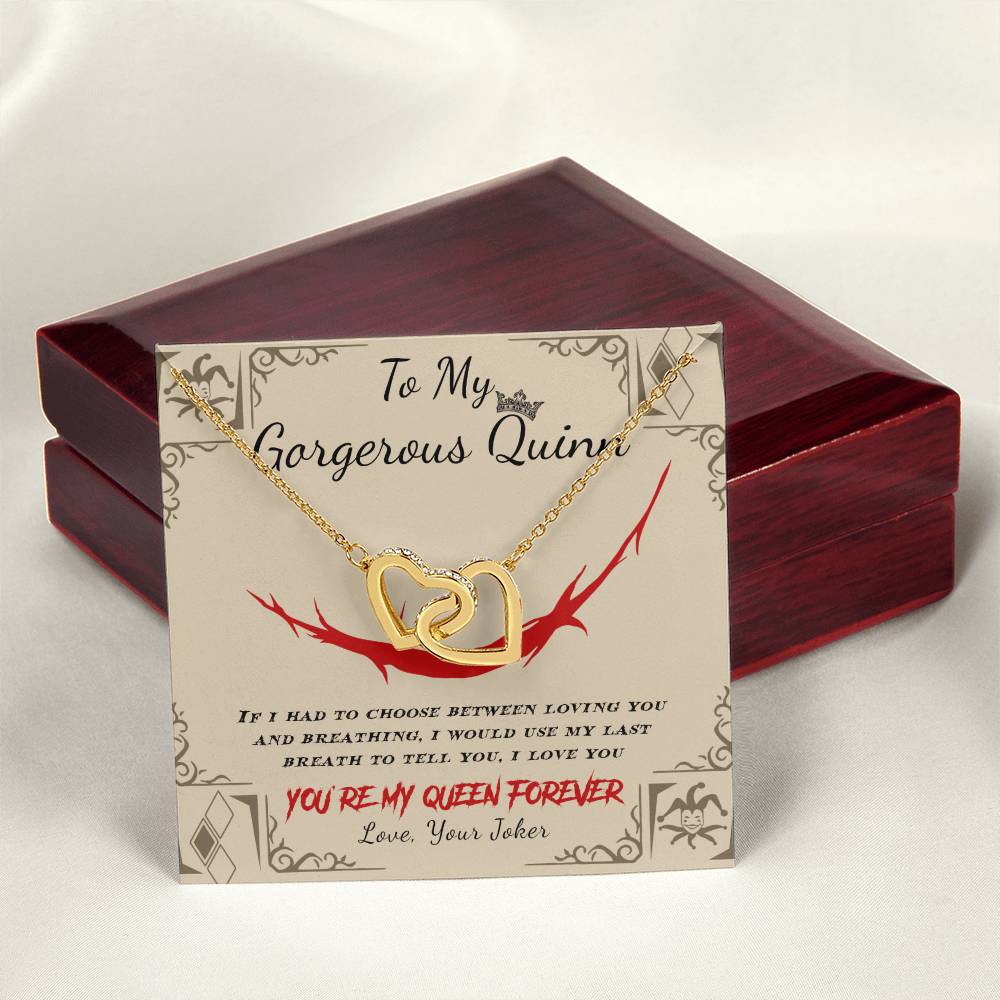 To My Gorgerous Quinn Interlocking Hearts Necklace