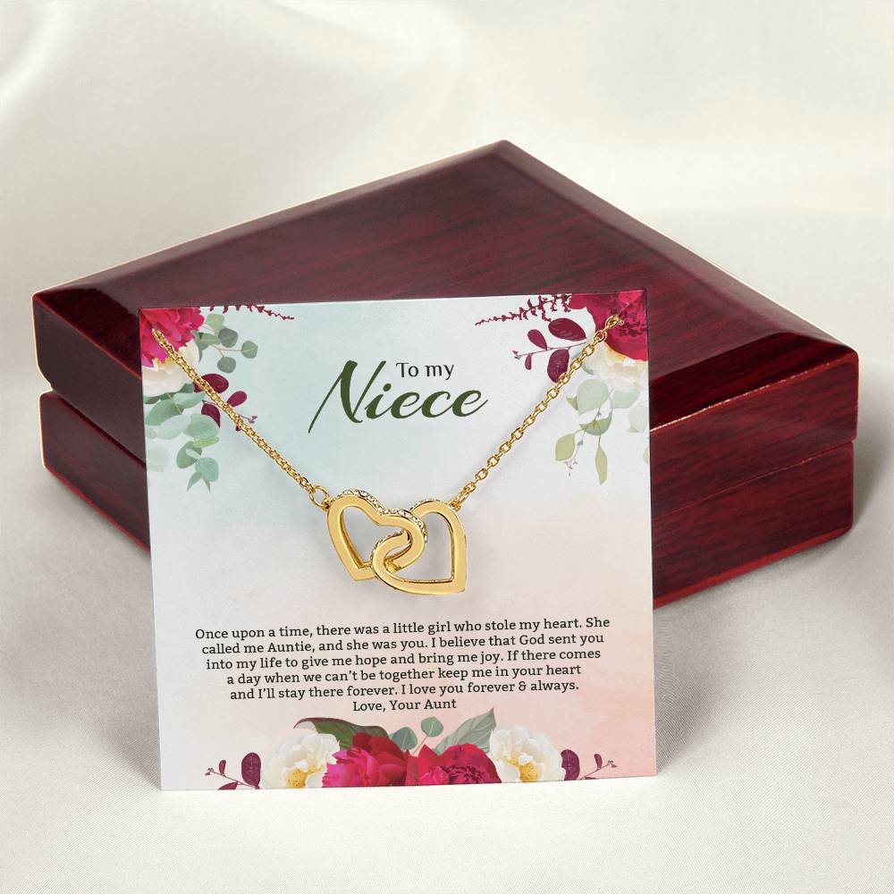 Exquisite Interlocking Hearts Necklace For Niece