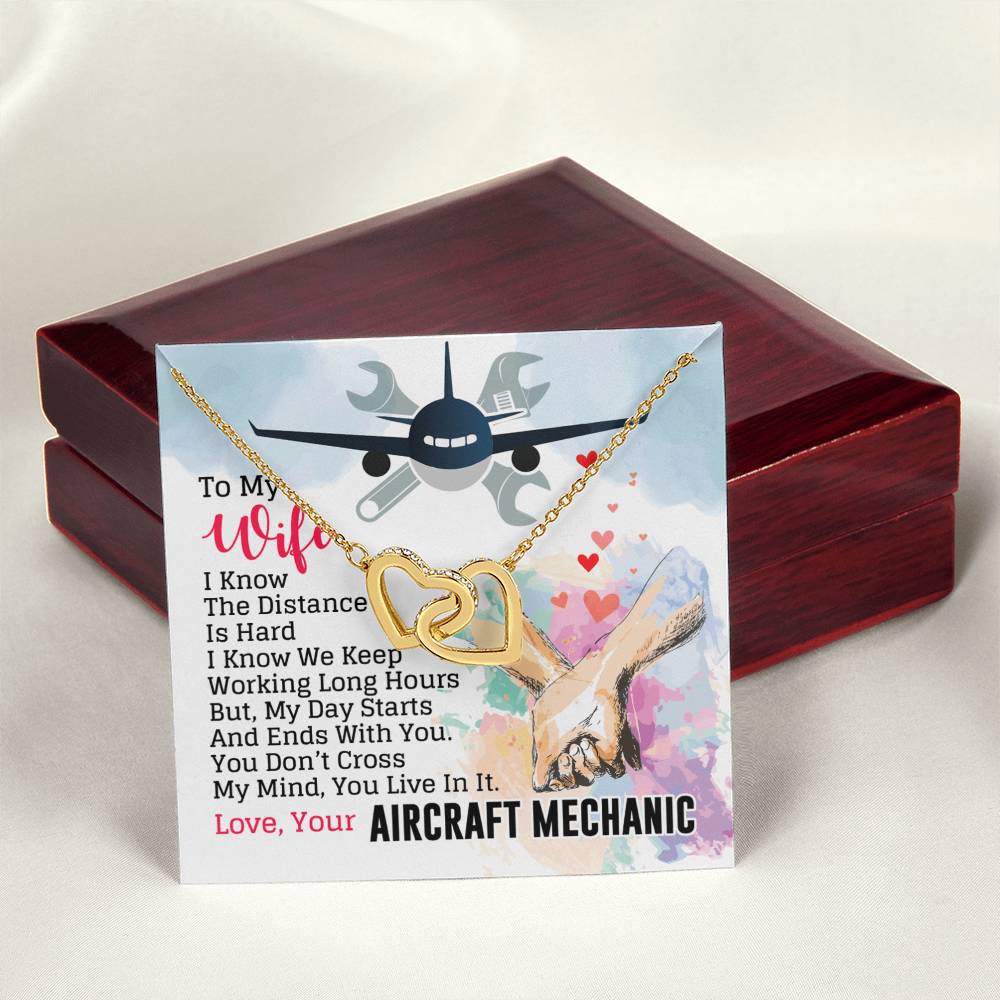 Aircraft Mechanic'S Wife - Interlocking Heart Necklace Interlocking Hearts Necklace