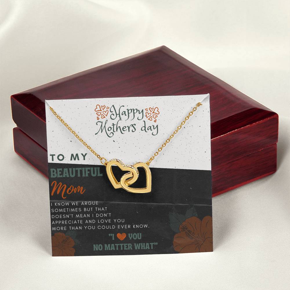 For Your Beautiful Mom On This Mother'S Day Interlocking Hearts Necklace