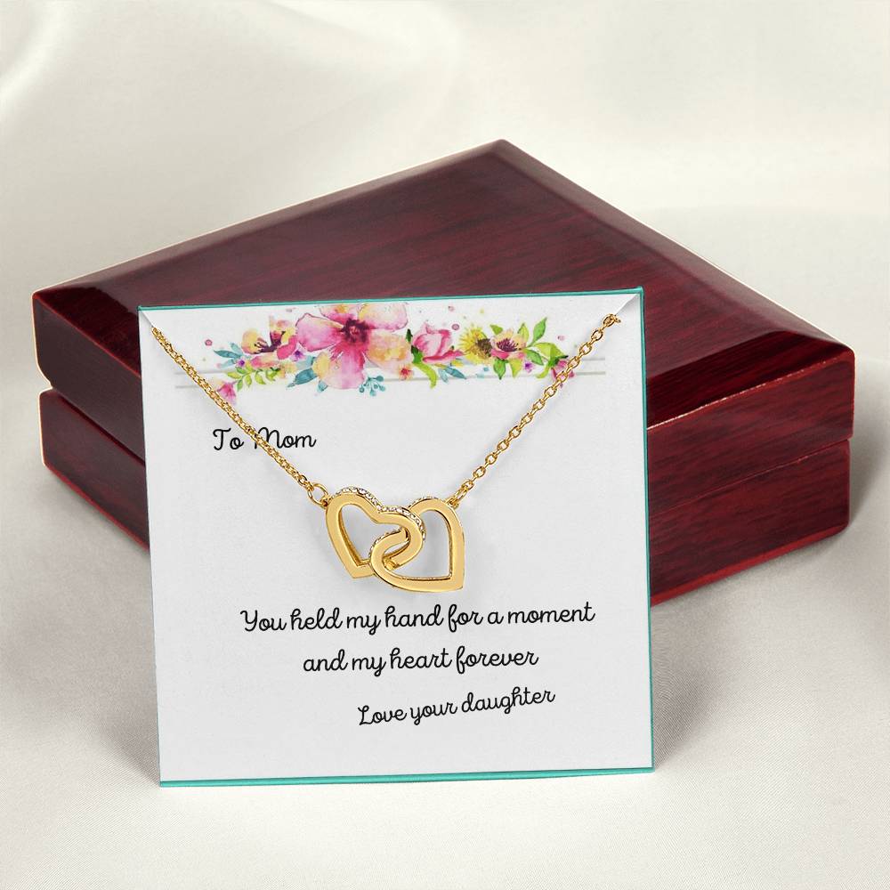 Hand-N-Heart Two Hearts Necklace Interlocking Hearts Necklace