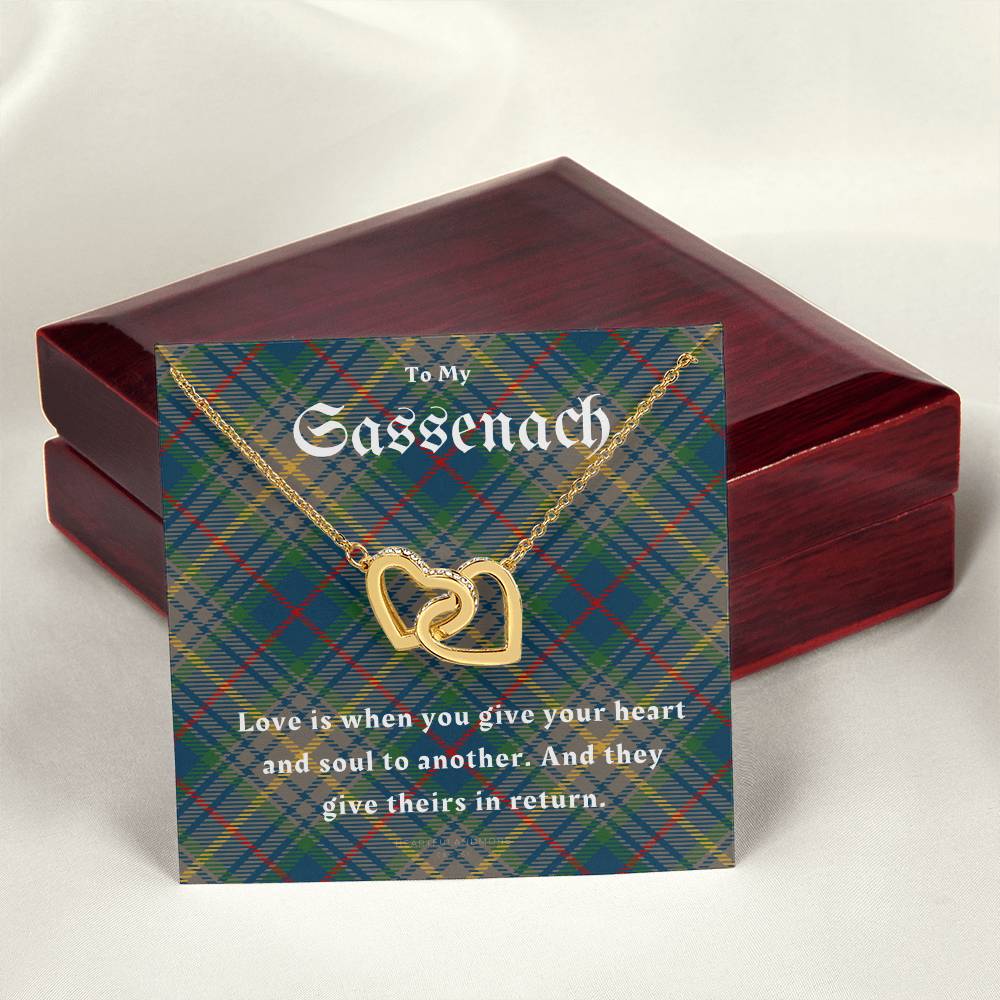 To My Sassenach Outlander Gift Outlander Gift Box Outlander Jewelry Outlander Gift For Wife Outlander Charm Outlander Necklace Interlocking Hearts Necklace