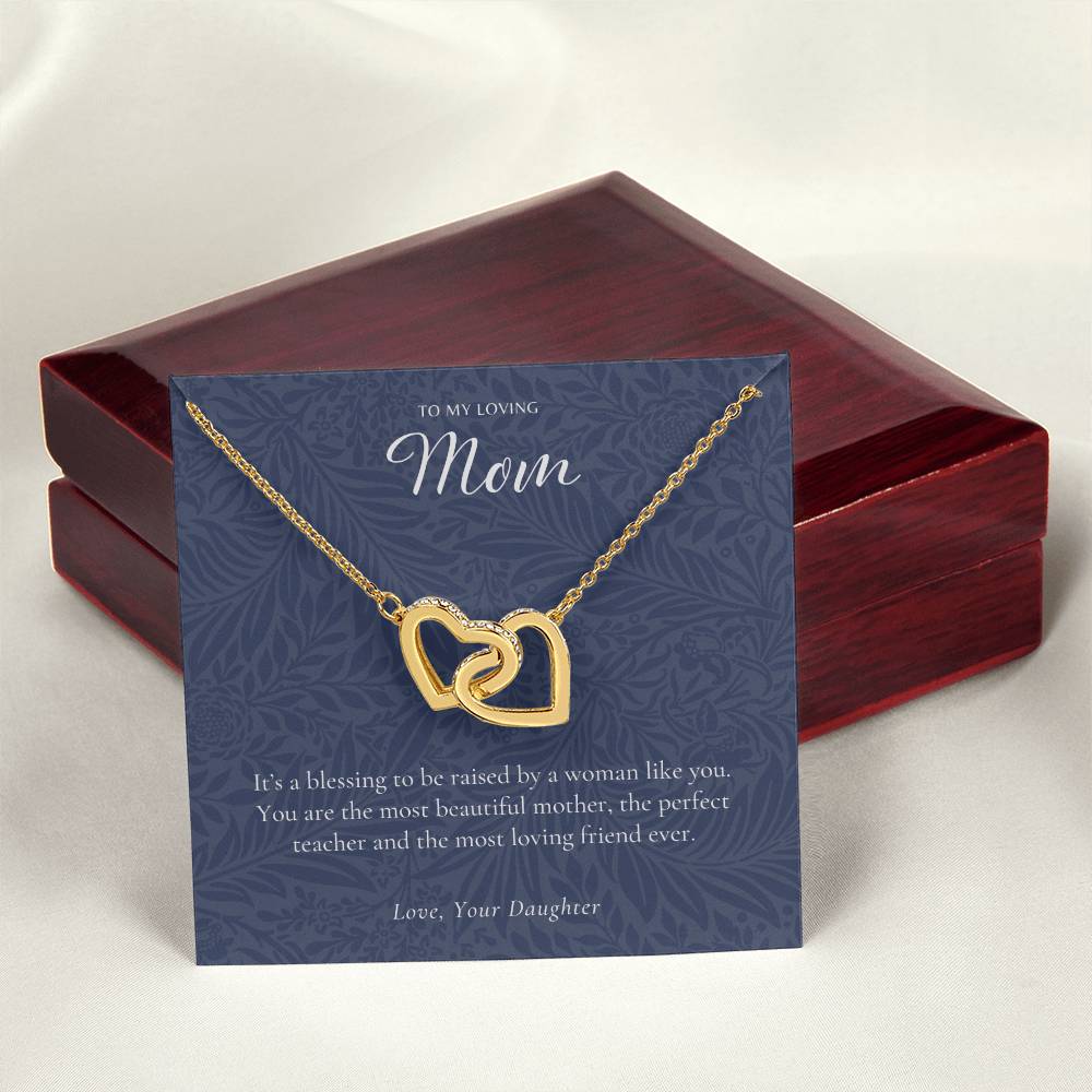 Gift For Mom From Daughter Mother Necklace From Daughter Mother'S Day Gift From Daughter Best Mom Gift Mother'S Birthday Gift Interlocking Hearts Necklace