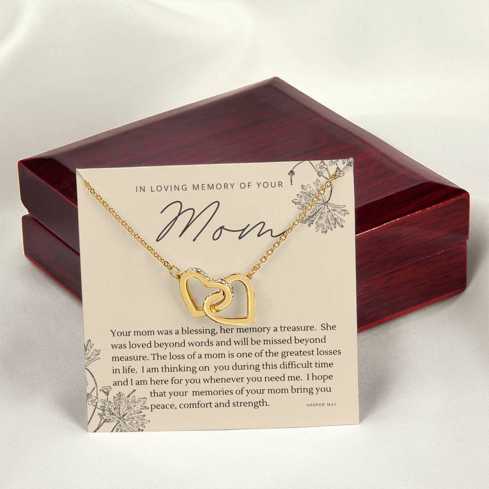 15 Loss Of Mother Interlocking Hearts Necklace