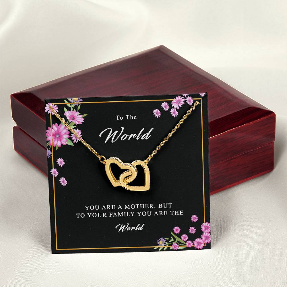 Gift For Mom- Mother'S Day Gift- Birth Day Gift Interlocking Hearts Necklace