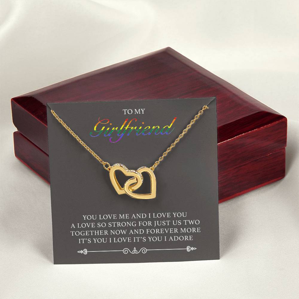 You Love Me And I Love You Interlocking Hearts Necklace