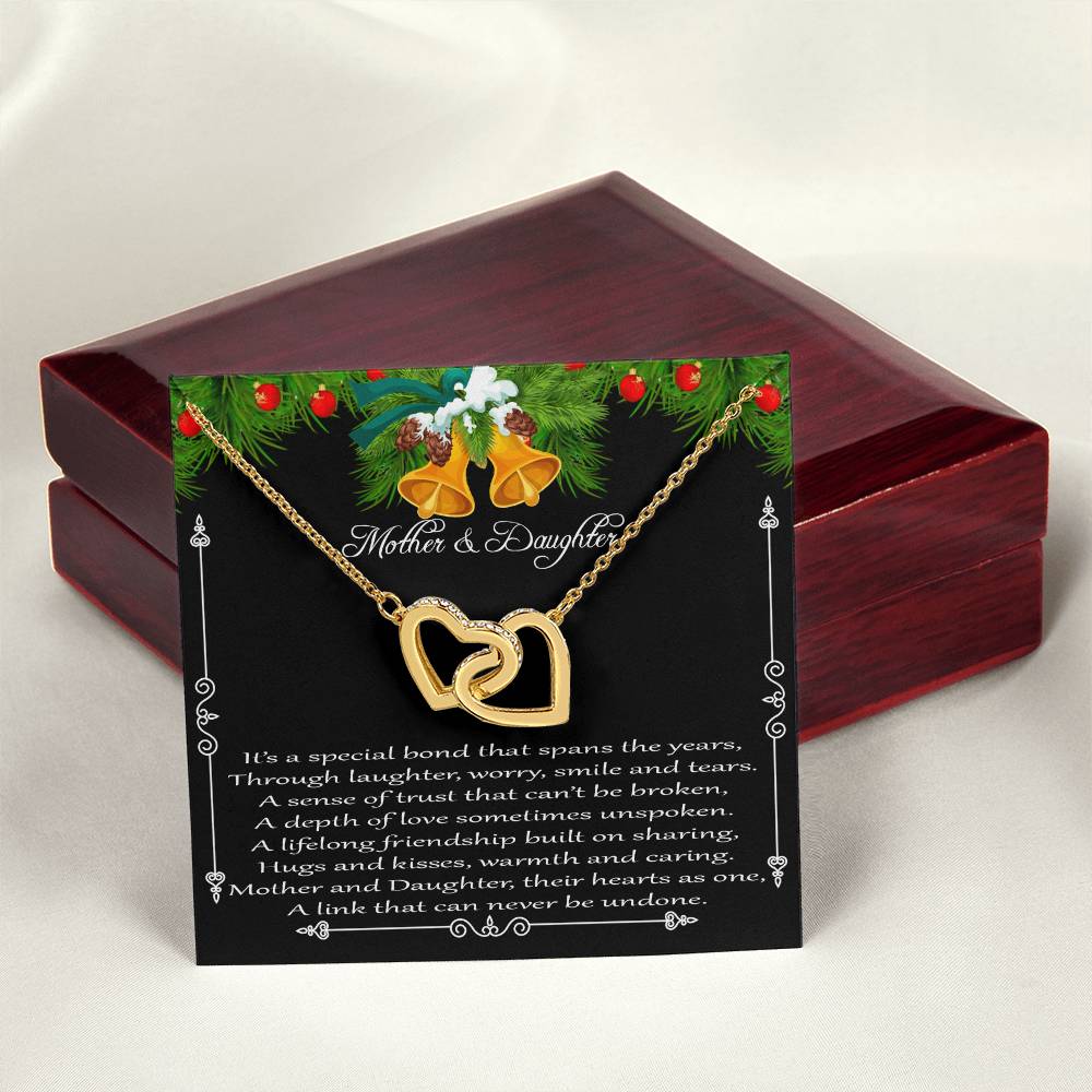 Mother & Daughter - It'S A Special Bond Interlocking Hearts Necklace