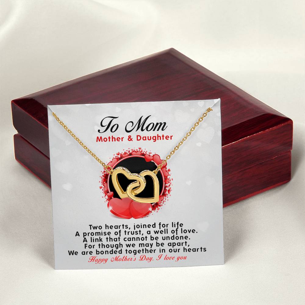 Daughters ! Perfect Mother'S Day Gift - Unique Necklace Interlocking Hearts Necklace