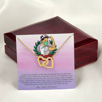 To My Beautiful Nurse Interlocking Hearts Necklace
