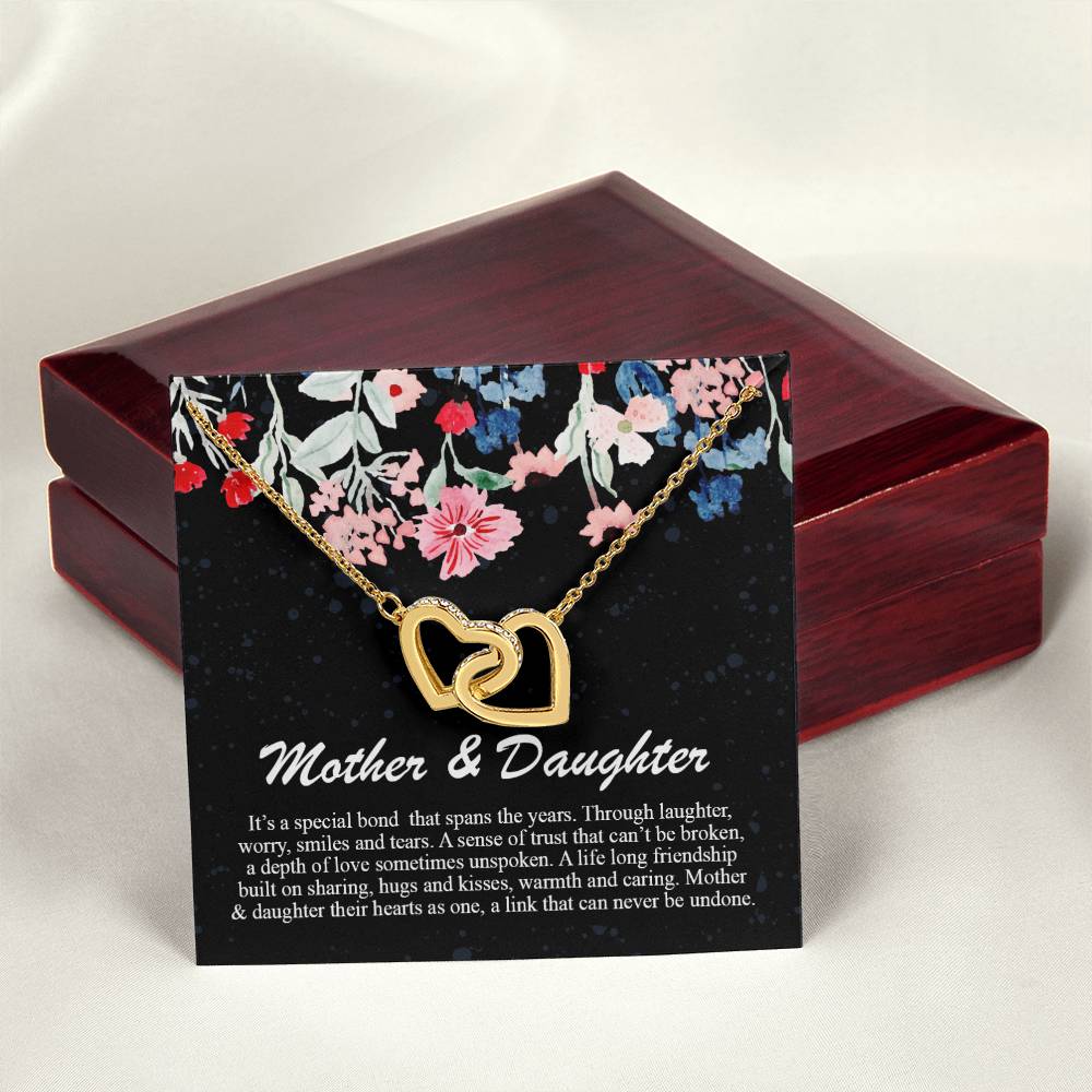 Mother & Daughter Interlocking Hearts Necklace