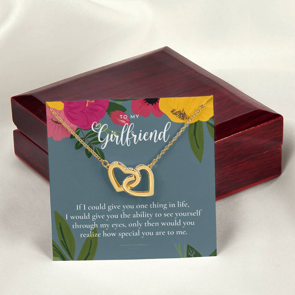 To My Girlfriend Girlfriend Necklace Anniversary Gift For Girlfriend Girlfriend Gift Gift For Girlfriend Necklace For Girlfriend Christmas Gift Birthday Gift Interlocking Hearts Necklace