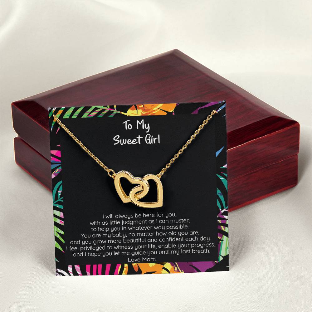 Gift Sweet Teen Girl - Locked Hearts Necklace Interlocking Hearts Necklace