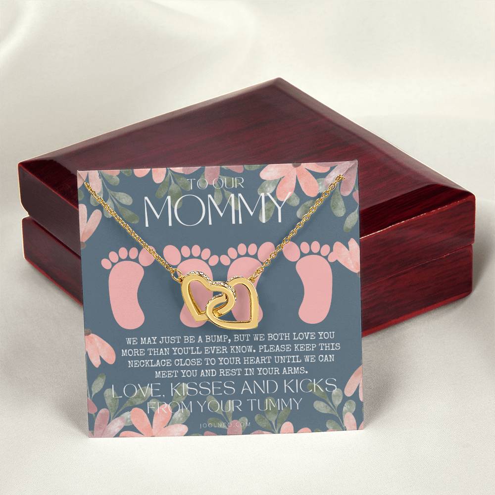 Twin Baby Gift Twins Baby Shower Future Mom Of Twins Twins Gender Reveal Twin Bump To Mom Gift From Twins Mothers Day Gift Twin Mama Interlocking Hearts Necklace