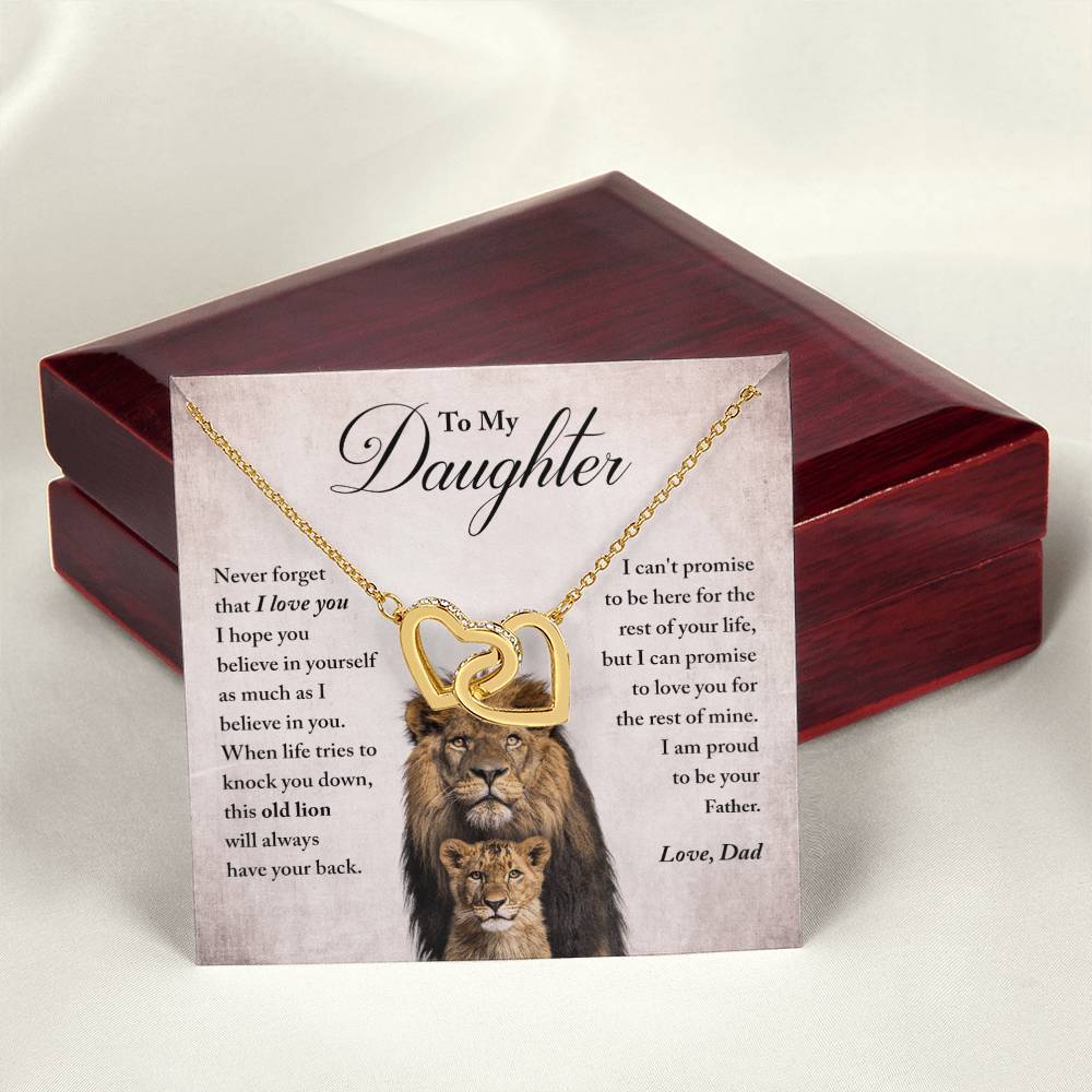 My Daughter - Proud Of You - Necklace Interlocking Hearts Necklace
