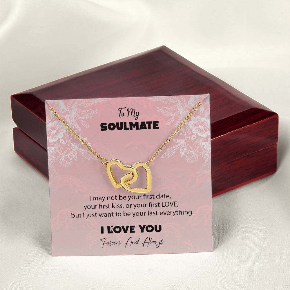 To My Soulmate Interlocked Hearts Necklace Interlocking Hearts Necklace
