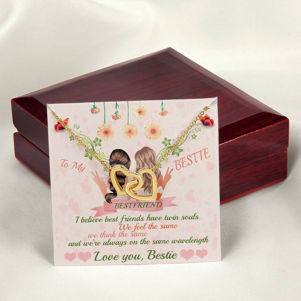 Bestfriend- Twin Souls - Necklace Interlocking Hearts Necklace