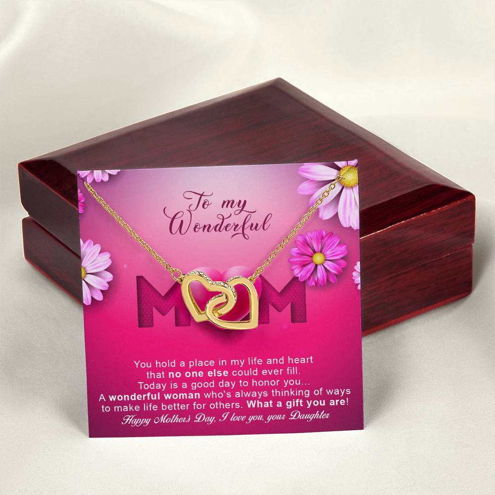 Daughters ! Perfect Mother'S Day Gift - Unique Necklace Interlocking Hearts Necklace