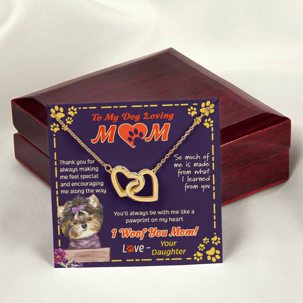 To My Mom - You'Ll Always Be With Me - Necklace Interlocking Hearts Necklace