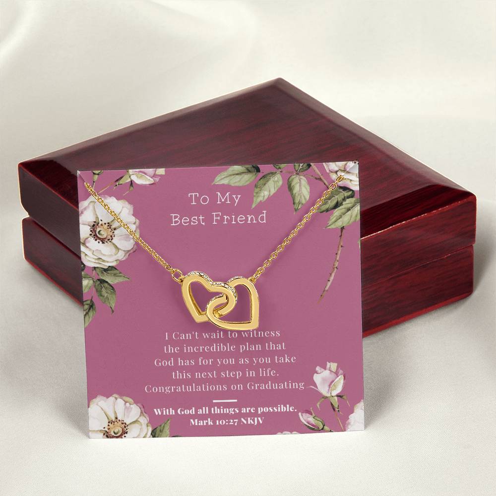 Graduation Gift Ideas For Best Friend Interlocking Hearts Necklace