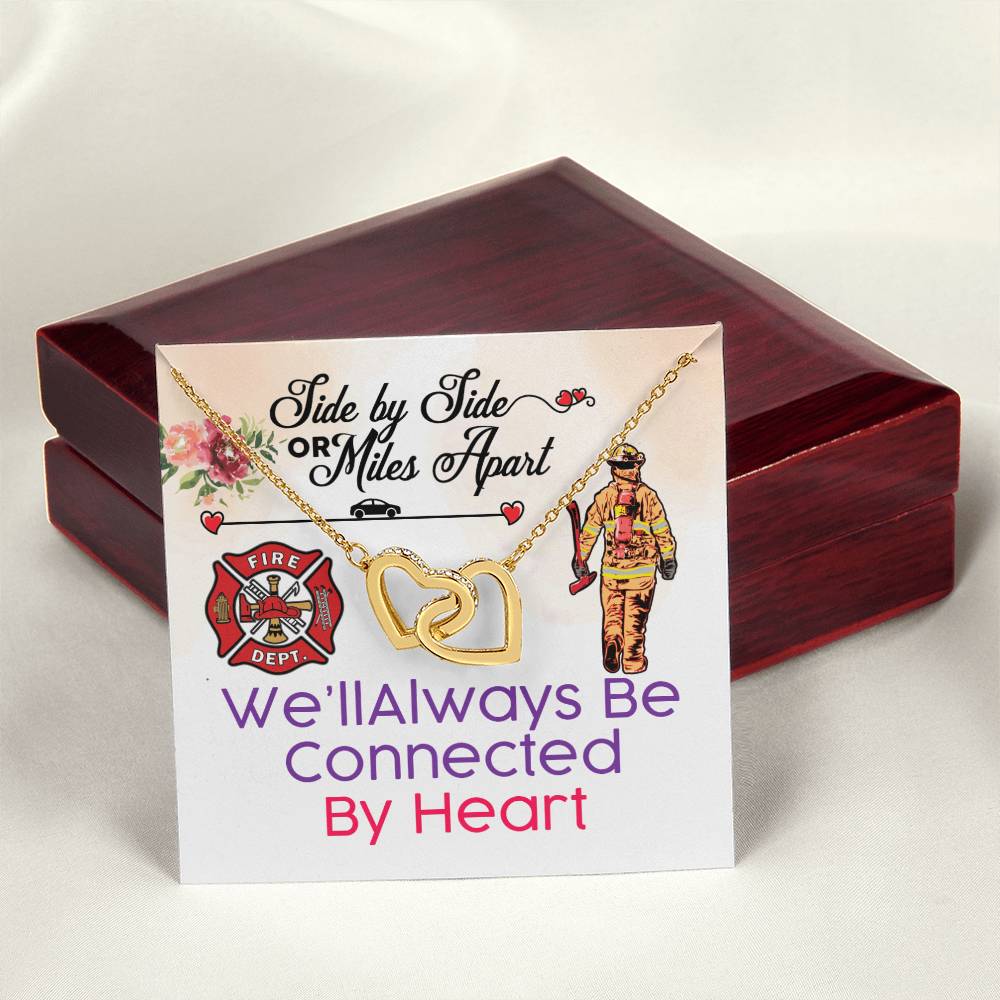 Firefighter'S Girlfriend- Interlocking Heart Necklace Interlocking Hearts Necklace