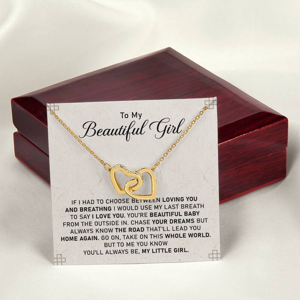 Gift For Daughter From Dad Birthday Gift For Daughter Christmas Gift For Daughter🎁 Interlocking Hearts Necklace