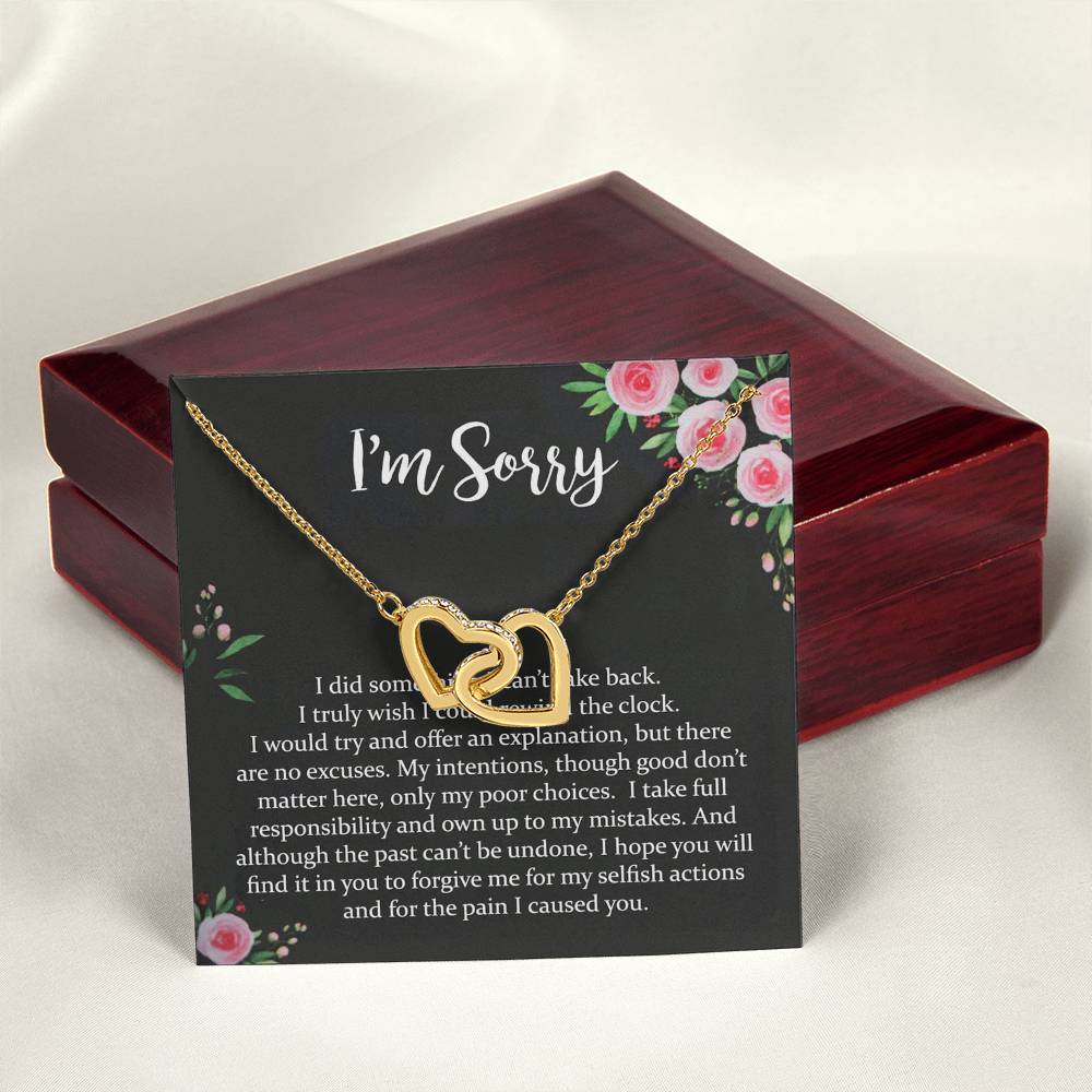 I'm Sorry - Wife Necklace Interlocking Hearts Necklace