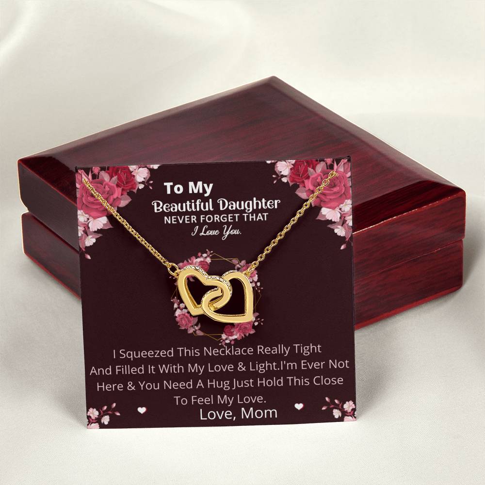 Gift For Daughter From Mom Birthday Gift For Daughterinterlocking Hearts Necklace