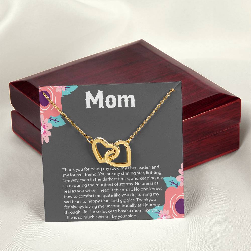 Mom Necklace Mother Necklace Mom Gift Mother'S Day Giftmother'S Day Necklace Mother Daughter Gift 2 Interlocking Hearts Interlocking Hearts Necklace