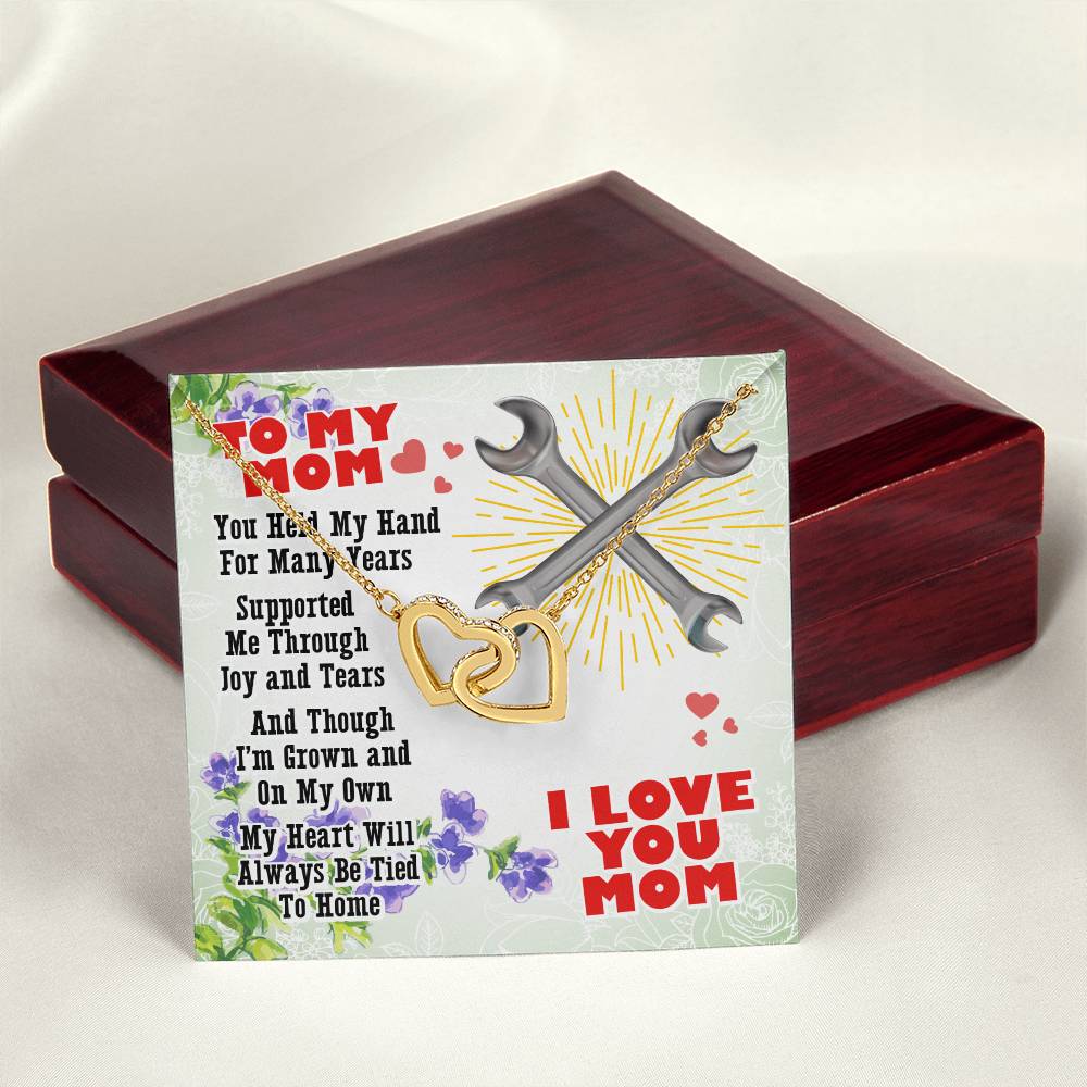 Mechanic'S Mom- Interlocking Heart Necklace Interlocking Hearts Necklace