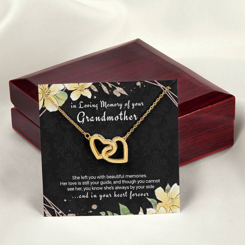 Sympathy Gift Loss Of Grandmother Condolence Twin Hearts Necklace Interlocking Hearts Necklace