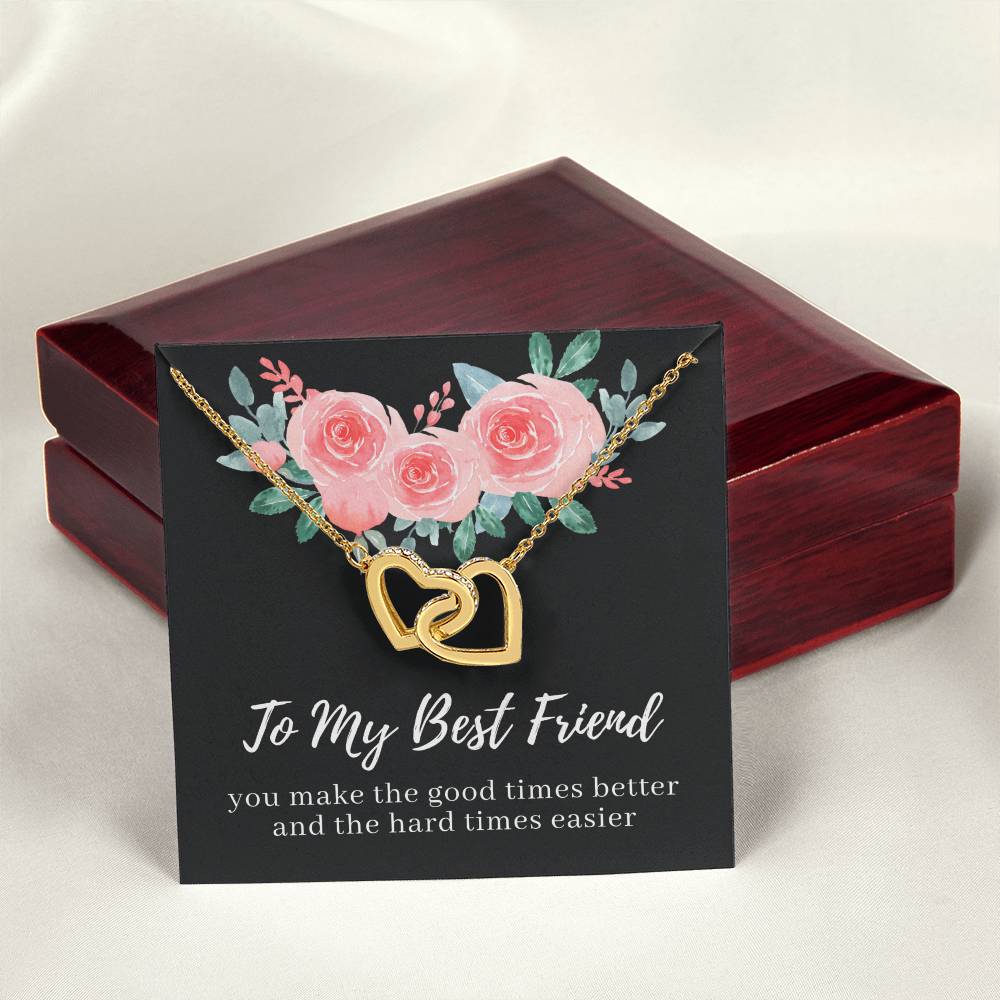 Friendship Necklace Interlocking Hearts Necklace