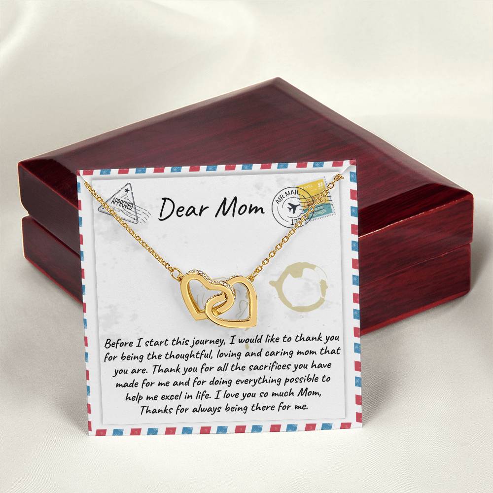 Necklace Gift For Mom From Children To Mom Christmas Gift For Mom'S Birthday Gift From Daughterson To Mom Thanksgiving Gift Ideas Interlocking Hearts Necklace